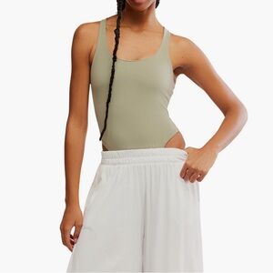 NWT Free People FP Movement Never Better Bodysuit in Sage | Size XS